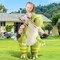 GOOSH Inflatable Kids and Adults Halloween Blow up Funny Riding Dinosaur Costume